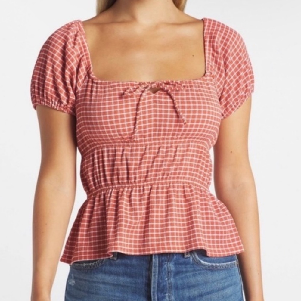 NWT Madewell Omaha Peplum Top XL
